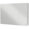 Bathroom Mirror Cabinet with Light, Bathroom Storage Cupboard with USB Charge, Adjustable Shelf, 35.5"W x 25.5"H, White