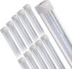 10Pack 8FT LED Shop Lights, 100W 16000LM 6500K Linkable Shop Light, High Output Clear Cover, Integrated T8 8FT LED Tube