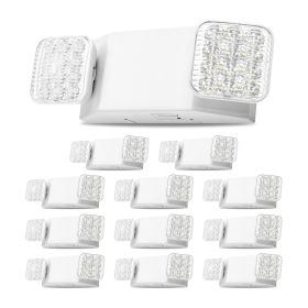 12 Pack Emergency Lights for Business, with Battery Backup, Commercial LED Emergency Exit Lighting Fixtures, AC 120/277V