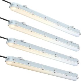 4FT Vapor Tight LED Fixture, 60W/50W/40W/30W 7800LM LED Vapor Proof Light Fixture 6000K/5000K/4000K/3500K/3000K,100-277V, ETL Listed