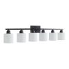 6-Light Black Vanity Lights, 38'' Modern Bathroom Vanity Lighting Fixtures for Mirror, Matte Bathroom Lighting Fixtures