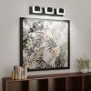 3 Lights Modern Black Vanity Light Up and Down Black LED Vanity Light Fixtures Bathroom Wall Light Over Mirror 6000K
