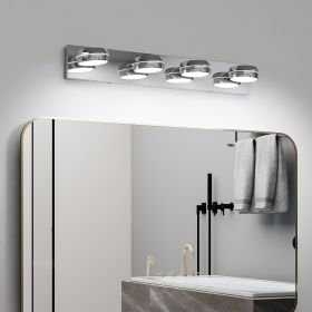 LED Vanity Lights 28in Bathroom Lights Fixtures over Mirror 4 Light LED Lighting Fixture for Bathroom 18W Mirror Lighting Fixture Modern Bath Light Ba