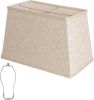 Square Lamp shade, Large Beige Linen Lampshade