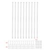 Plaster-in LED Aluminum Channel, 10-Pack 6.6 ft/2M, Trimless Recessed Drywall LED Strip Diffuser Channel, with Milky Cover