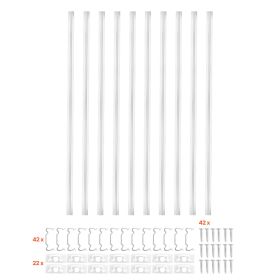 Plaster-in LED Aluminum Channel, 10-Pack 6.6 ft/2M, Trimless Recessed Drywall LED Strip Diffuser Channel, with Milky Cover