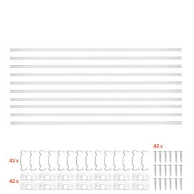 10-Pack 6.6 ft/2M U Shape LED Aluminum Channel, with Milky Cover, End Caps and Mounting Clips, Aluminum Profile for LED Strip Light Installations