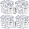 4-Pack Fairy Lights Battery Operated with Remote, Waterproof 33FT 100 LED Battery String Lights Outdoor Indoor