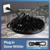 UFO LED High Bay Light: 150W 19500LM High Bay LED Shop Lights with 6ft Plug - 5000K IP65 LED Warehouse Lights for Workshop Stadium Garage Lighting 6-P