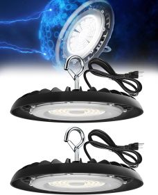 UFO LED High Bay Light, 150W 21000LM, High Bay LED Shop Lights for Warehouse, 5000K, IP65 Waterproof with 5.9FT Cable US Plug