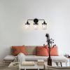 3-Light with Clear Glass Shade, Modern Sconce, Industrial Indoor Light Fixture for Bathroom Living Room Bedroom Over Kitchen Sink, E26 Socket
