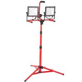LED Work Light with Stand, 20000 Lumen Dual-head LED Work Light with 27.6\"-68.1\"" Adjustable and Foldable Tripod Stand"