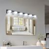 (Same as W1340110595/L2010) 45" Modern 6-Light LED Vanity Light, Sleek Black Bathroom Wall Light Fixture for Mirror, Shower, and Bathroom Decor