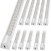 10 Pack LED Shop Light, 8 FT, 80W Linkable Shop Light Fixture, 10000 LM Ceiling Lights 59 in Power Cords with ON/OFF Switch 48 in Connector Cables
