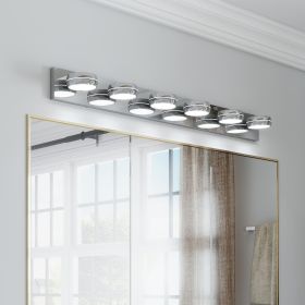 LED Vanity Lights 43in Bathroom Lights Fixtures over Mirror 6 Light LED Lighting Fixture for Bathroom 18W Mirror Lighting Fixture Modern Bath Light Ba