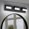 LED Contemporary Vanity Lights Fixture Bathroom Wall Light Over Mirror Matt Black 3 Lights Dimmable