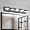 Bathroom Vanity Lights Over Mirror for Mirror Led Light Fixture 5 Lights Modern Black Vanity Light