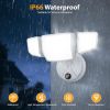 Dusk to Dawn Outdoor Lighting,90W 10000LM Flood Lights Outdoor,IP66 Waterproof White LED Security Light with Photocell