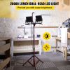 LED Work Light with Stand, 20000 Lumen Dual-head LED Work Light with 27.6\"-68.1\"" Adjustable and Foldable Tripod Stand"