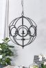 4 - Light Metal Chandelier, Hanging Light Fixture with Adjustable Chain for Kitchen Dining Room Foyer Entryway, Bulb Not Included