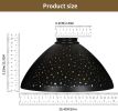 Metal Lamp Shade For Floor Lamp, Etched Stars Torchiere Lamp Shade Replacement