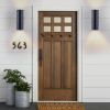 Modern Outdoor Porch Light Patio Light in 2 Lights with Aluminum Cylinder and Tempered Glass Cover Waterproof Wall Sconce 2 Pack (Matte Black)