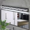 52" Modern 8-Light LED Vanity Light - Sleek Bathroom Wall Fixture, Iron & Acrylic, Dimmable & Energy-Efficient for Bathroom, Mirror Lighting