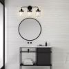 3-Light with Clear Glass Shade, Modern Sconce, Industrial Indoor Light Fixture for Bathroom Living Room Bedroom Over Kitchen Sink, E26 Socket