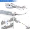 10-Pack 8ft LED Shop Light Fixture - 90W T8 Integrated LED Tube Light - 6500K 12000LM V-Shape Linkable - High Output - Clear Cover - Plug and Play - 2