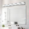 45" Modern 6-Light LED Vanity Light, Sleek Chrome Bathroom Wall Light Fixture for Mirror, Shower, and Bathroom Decor