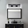 LED Contemporary Vanity Lights Fixture Bathroom Wall Light Over Mirror Matt Black 3 Lights Dimmable
