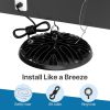 High Bay LED Lights: 4-Pack 200W UFO LED Light with Plug & Play Plug - 5000K IP65 Waterproof Shatterproof Lighting Fixture