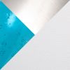 Jasmine 22" Contemporary Glass Accent Lamp in Clear Sapphire Blue Seeded Glass, Brushed Nickel and White Linen Shade