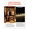 Plaster-in LED Aluminum Channel, 10-Pack 6.6 ft/2M, Trimless Recessed Drywall LED Strip Diffuser Channel, with Milky Cover