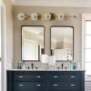 Bathroom Vanity Light, LED 5 Bulb Crystal Sand Acrylic Shades, Wall Mounted Decorative Lighting Fixture