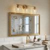 Luster Three Lights Vanity With Clear Glass for Bathrooms above Mirror Wall Lamp - Satin Brass