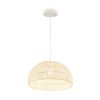 Height-Adjustable Farmhouse Rattan Pendant Lights with Adjustable Hanging Rope