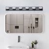 (Same as W1340110595/L2010) 45" Modern 6-Light LED Vanity Light, Sleek Black Bathroom Wall Light Fixture for Mirror, Shower, and Bathroom Decor