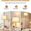 Square Lamp shade, Large Beige Linen Lampshade