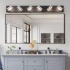 40" Modern 6-Light LED Vanity Light - Sleek Bathroom Wall Fixture, Iron & Acrylic, Dimmable & Energy-Efficient, Ideal for Mirror Lighting
