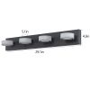 29" Modern 4-Light LED Vanity Light, Sleek Black Bathroom Wall Light Fixture for Mirror, Shower, and Bathroom Decor